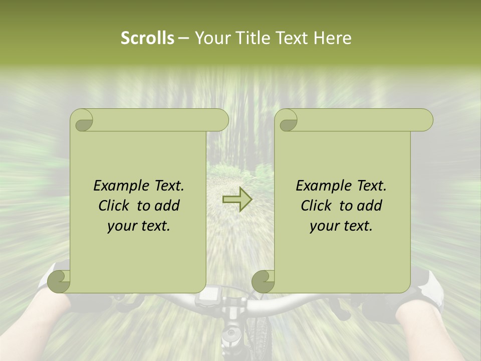 A Person Riding A Bike Through A Forest PowerPoint Template