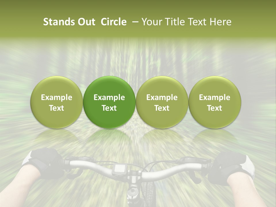 A Person Riding A Bike Through A Forest PowerPoint Template