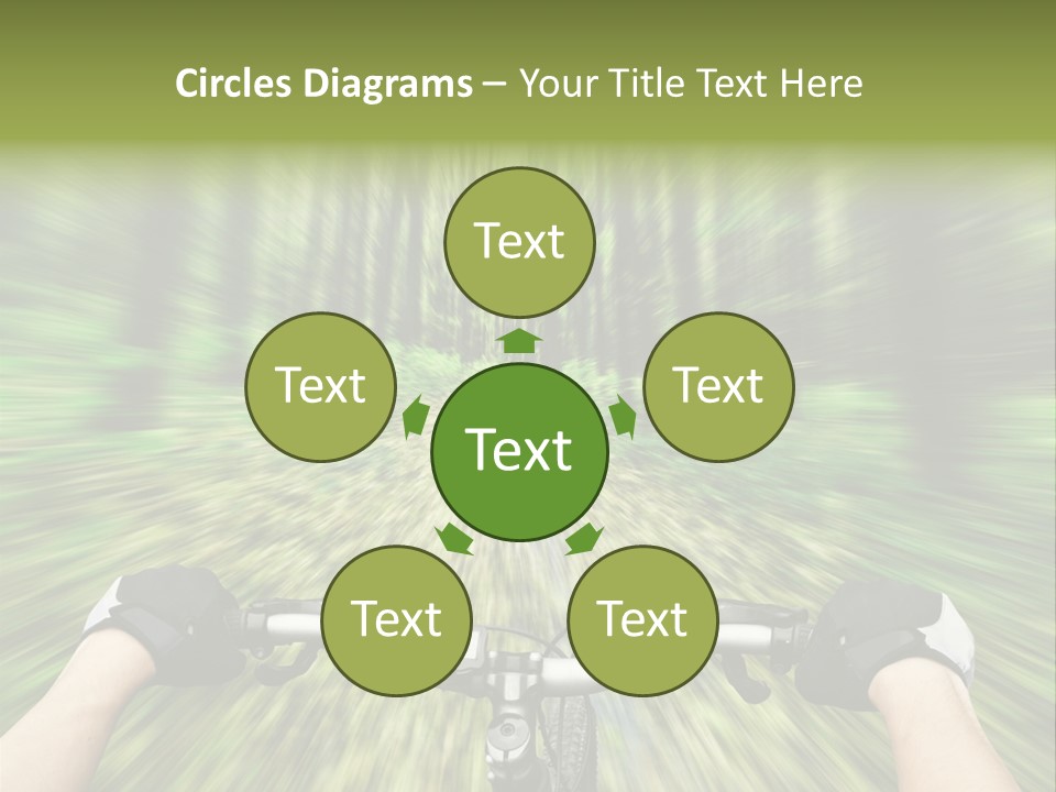 A Person Riding A Bike Through A Forest PowerPoint Template