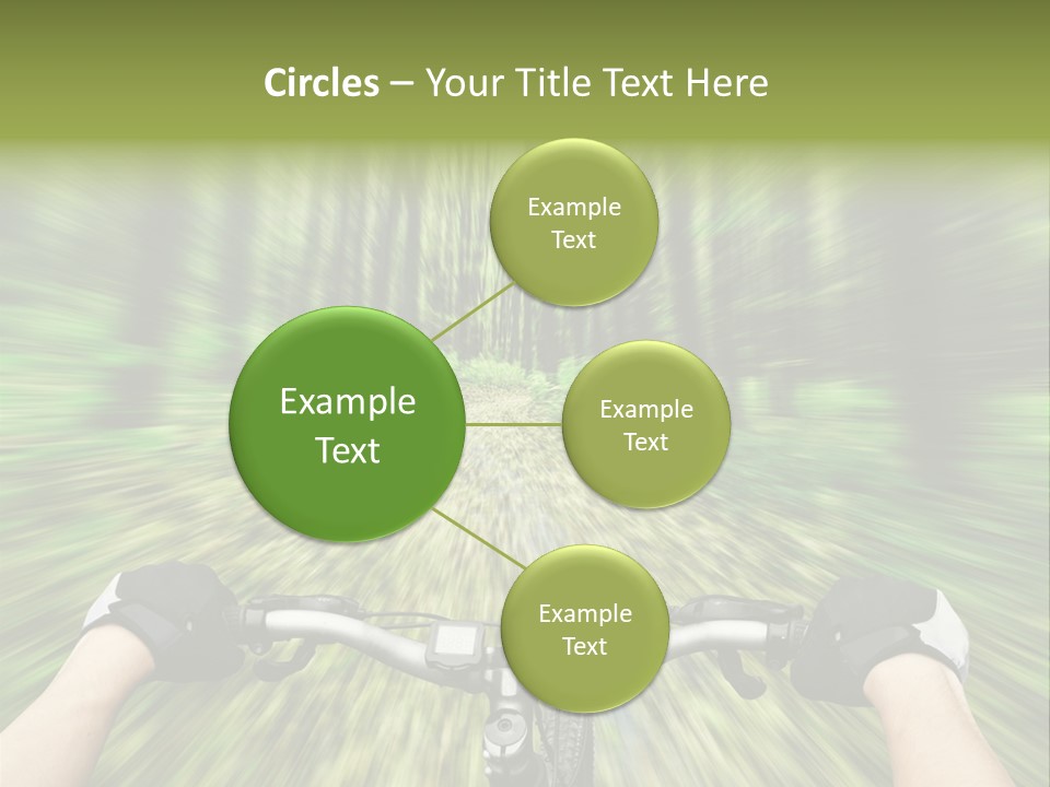 A Person Riding A Bike Through A Forest PowerPoint Template
