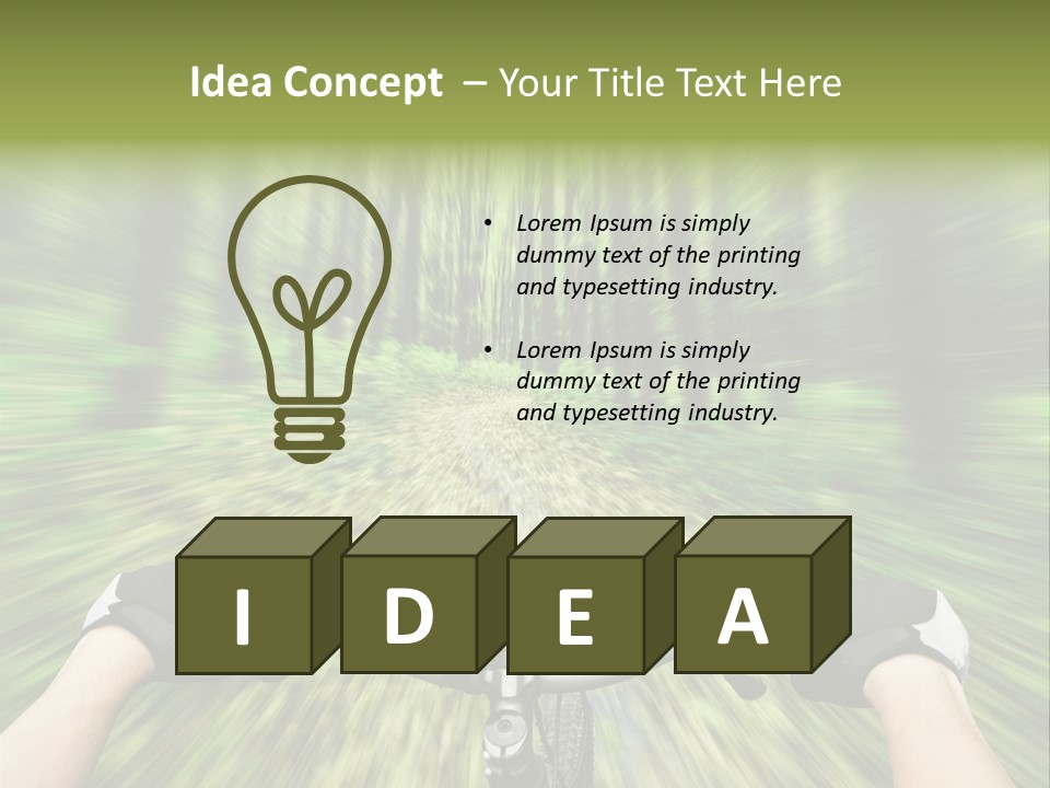 A Person Riding A Bike Through A Forest PowerPoint Template