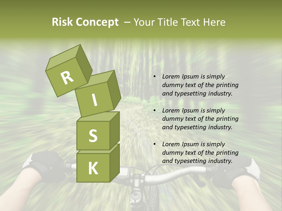 A Person Riding A Bike Through A Forest PowerPoint Template