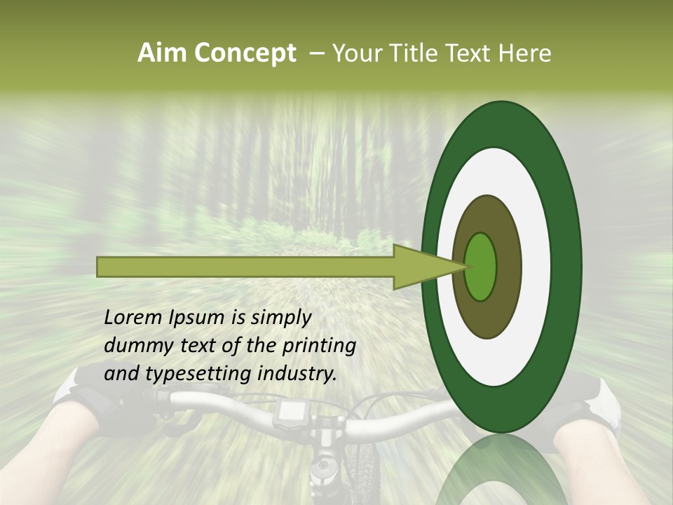 A Person Riding A Bike Through A Forest PowerPoint Template
