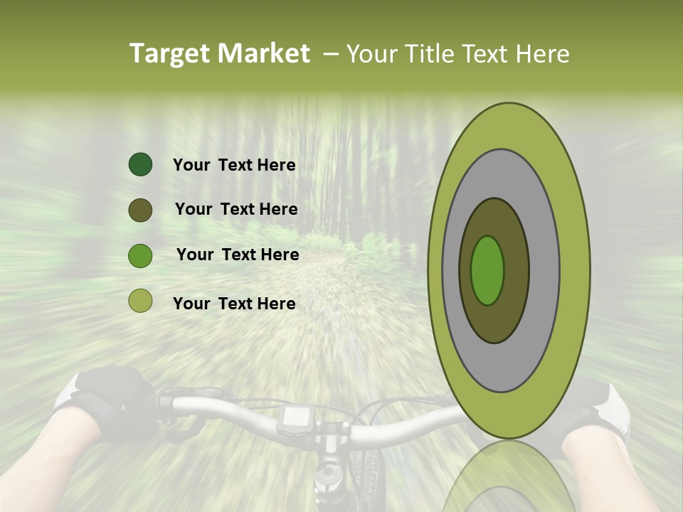 A Person Riding A Bike Through A Forest PowerPoint Template