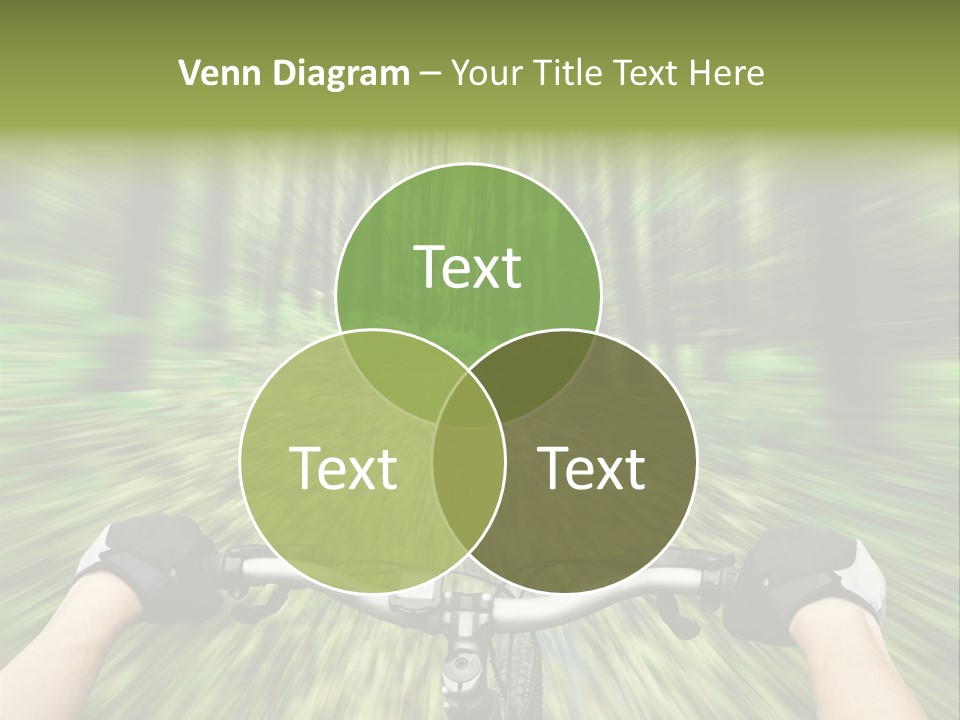 A Person Riding A Bike Through A Forest PowerPoint Template