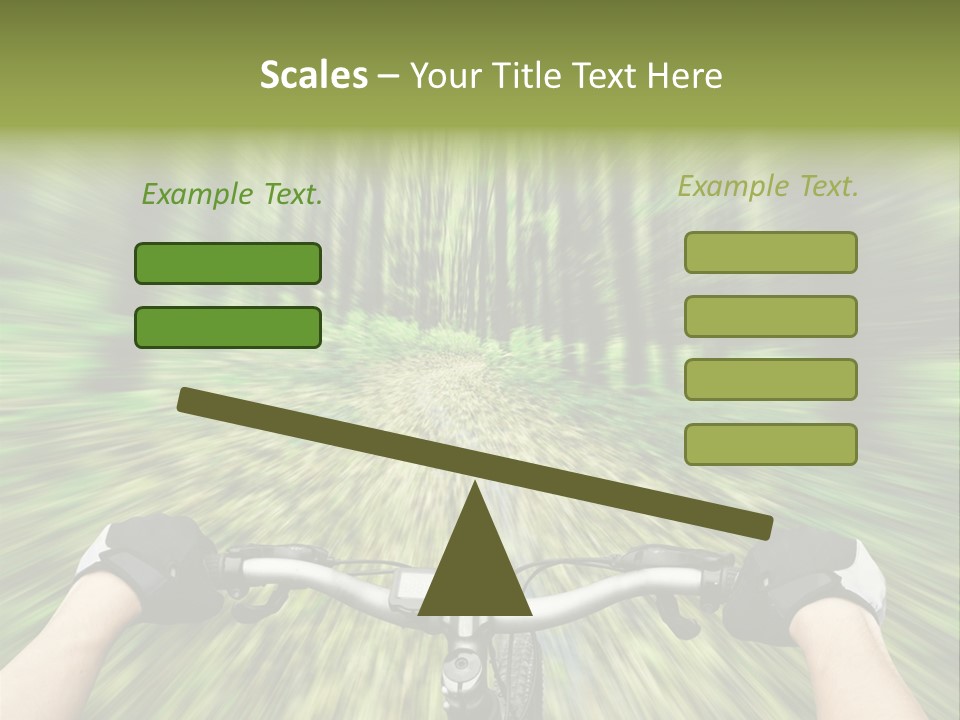 A Person Riding A Bike Through A Forest PowerPoint Template