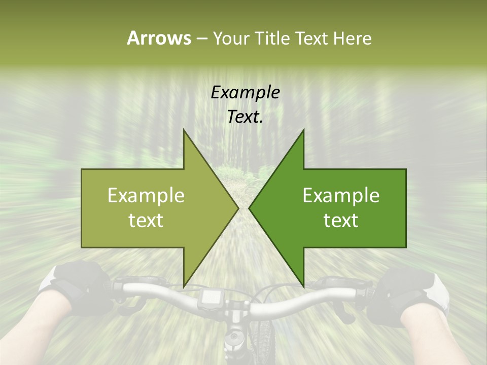 A Person Riding A Bike Through A Forest PowerPoint Template
