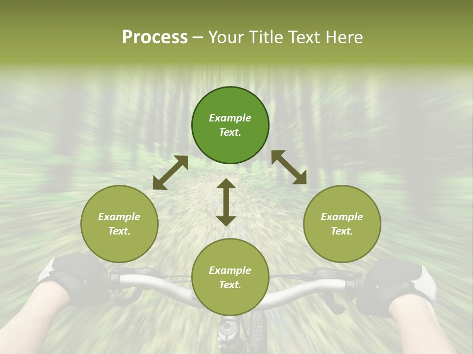 A Person Riding A Bike Through A Forest PowerPoint Template