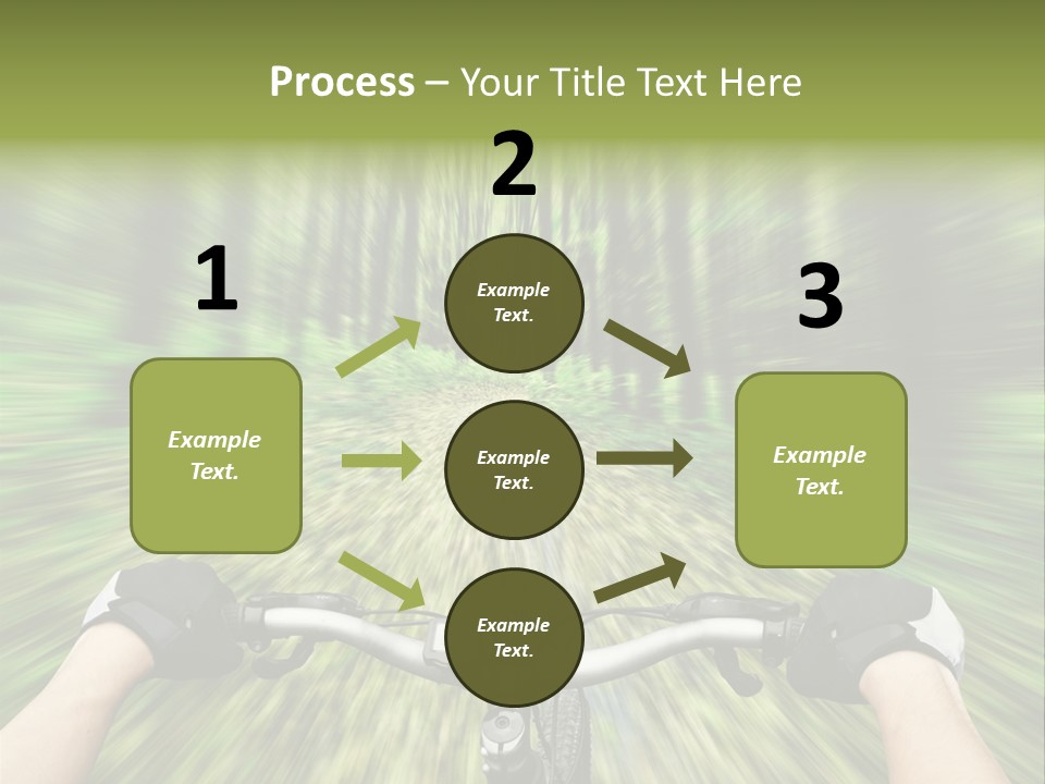 A Person Riding A Bike Through A Forest PowerPoint Template