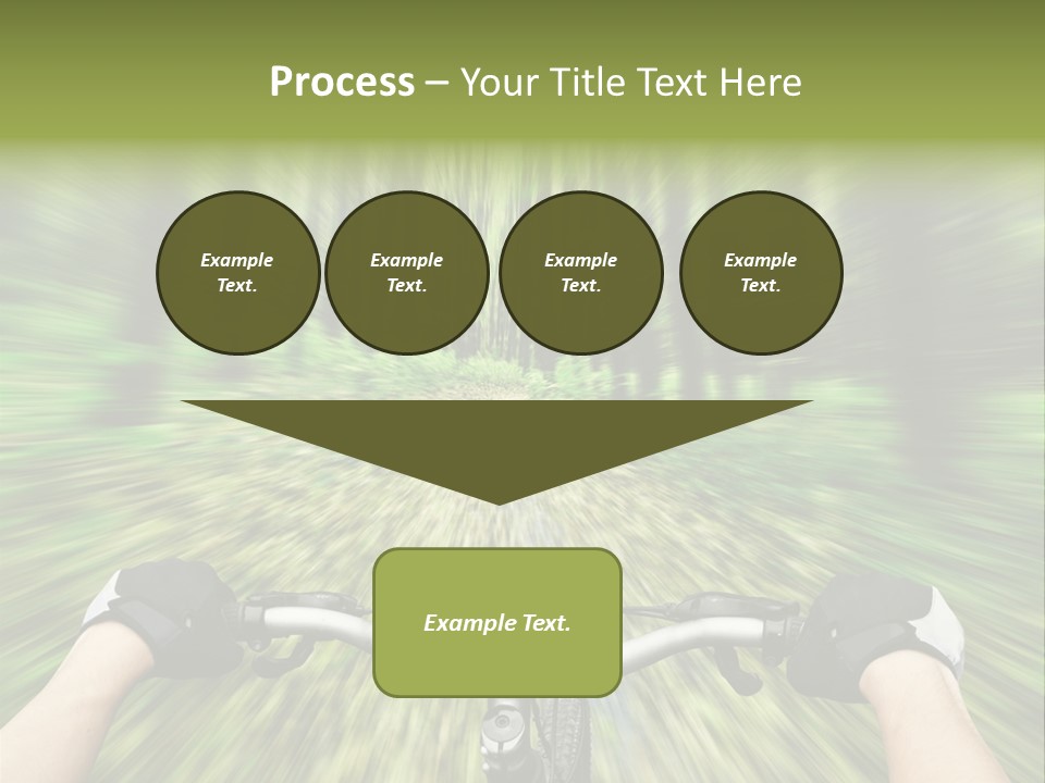 A Person Riding A Bike Through A Forest PowerPoint Template