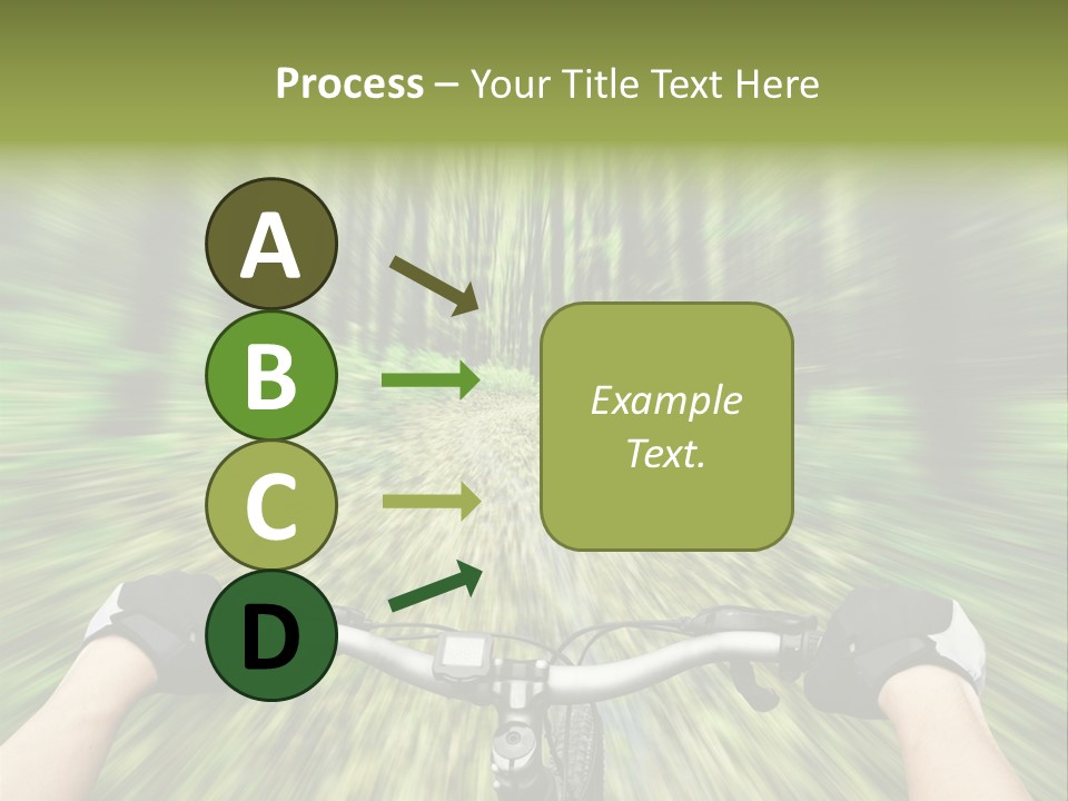 A Person Riding A Bike Through A Forest PowerPoint Template