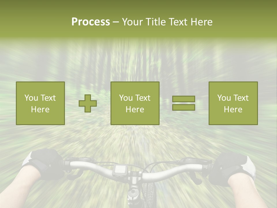 A Person Riding A Bike Through A Forest PowerPoint Template