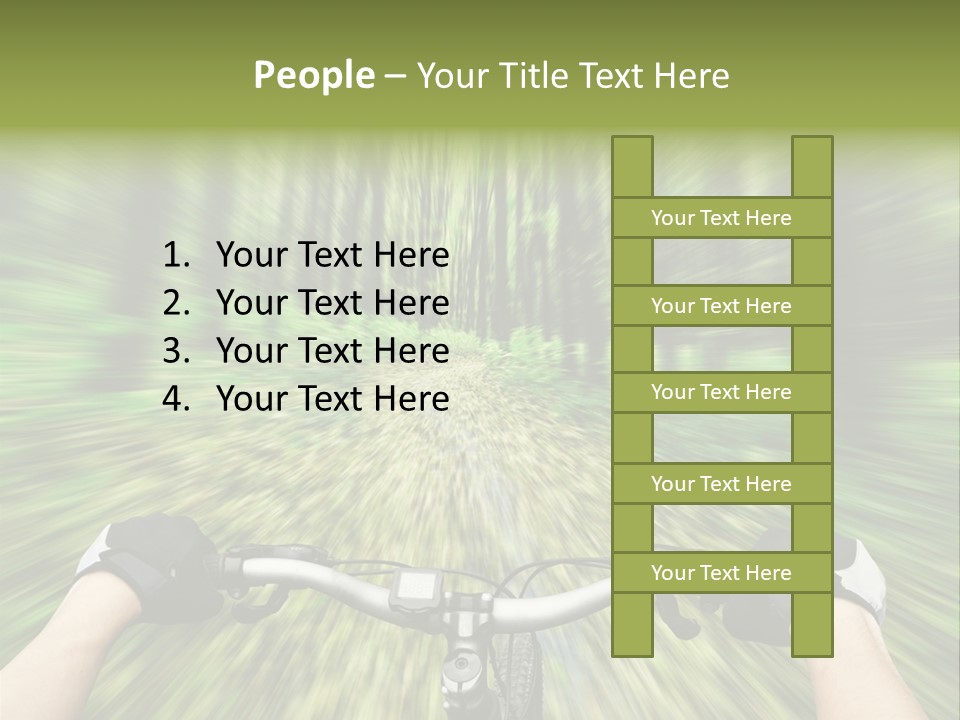A Person Riding A Bike Through A Forest PowerPoint Template