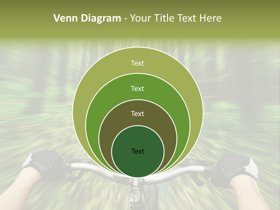 A Person Riding A Bike Through A Forest PowerPoint Template
