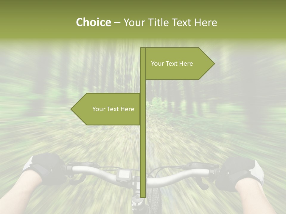 A Person Riding A Bike Through A Forest PowerPoint Template