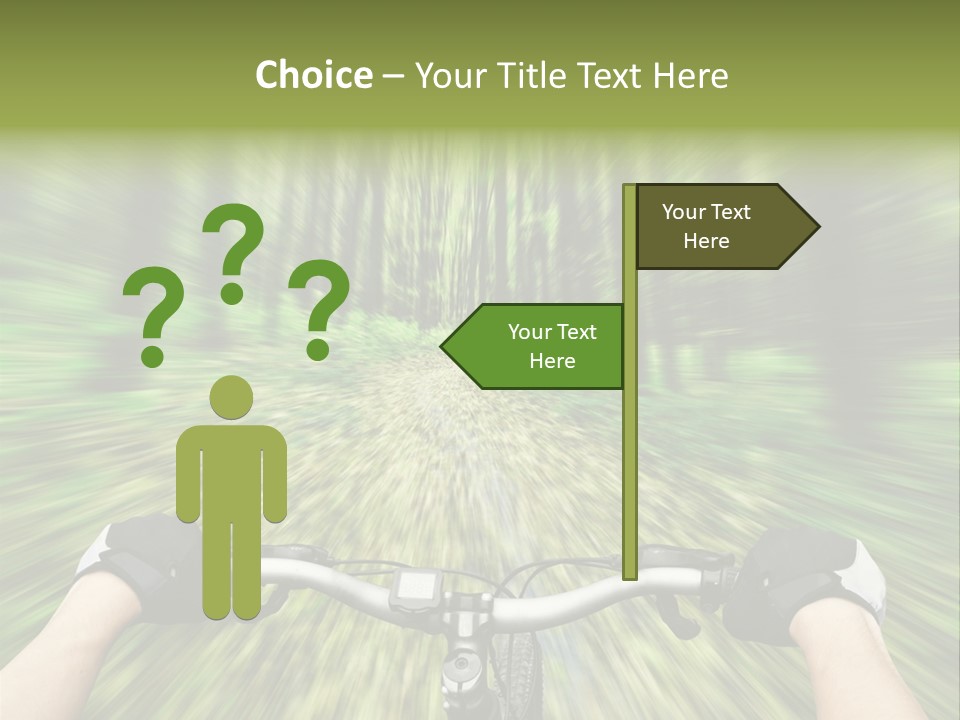 A Person Riding A Bike Through A Forest PowerPoint Template