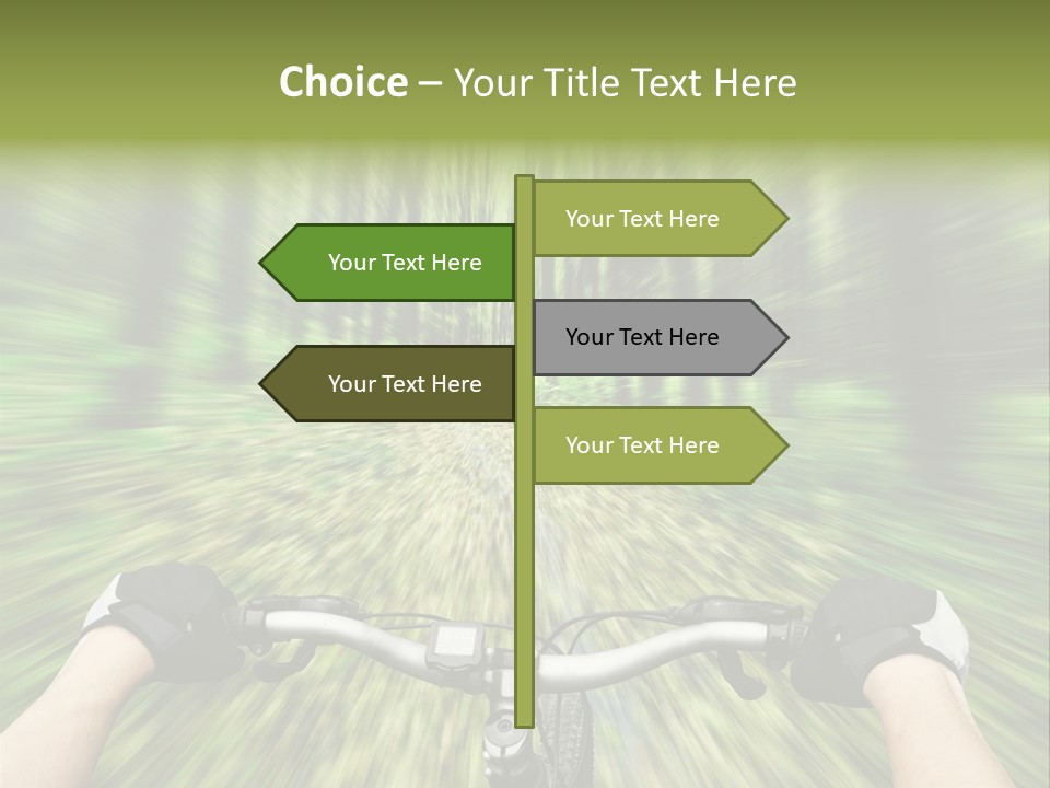A Person Riding A Bike Through A Forest PowerPoint Template