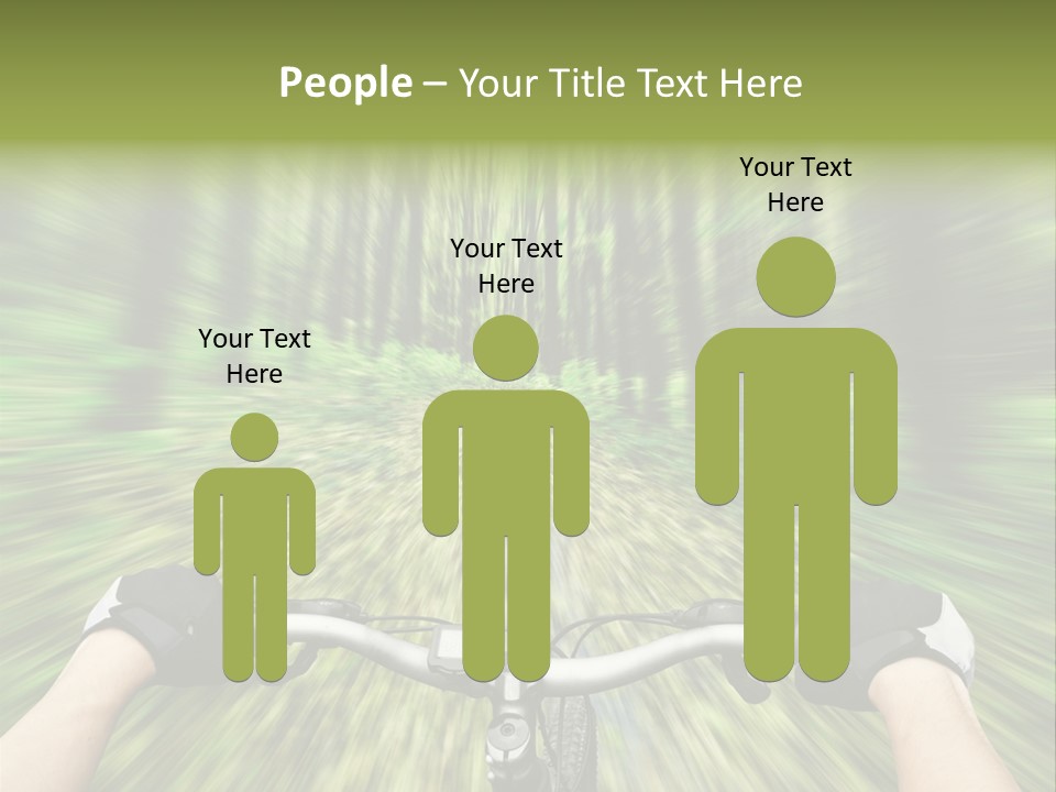 A Person Riding A Bike Through A Forest PowerPoint Template