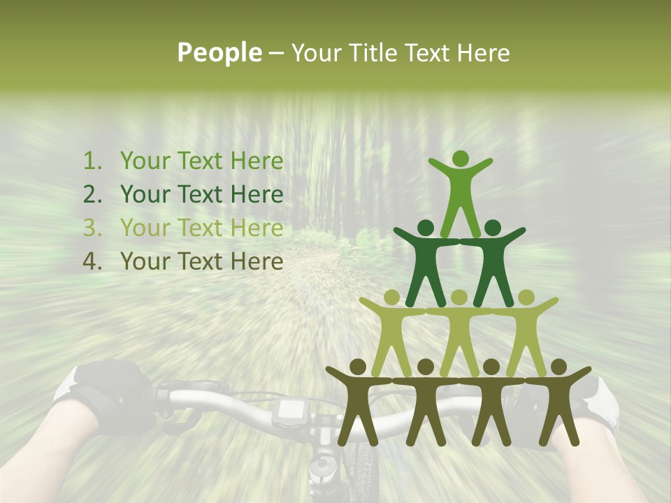 A Person Riding A Bike Through A Forest PowerPoint Template