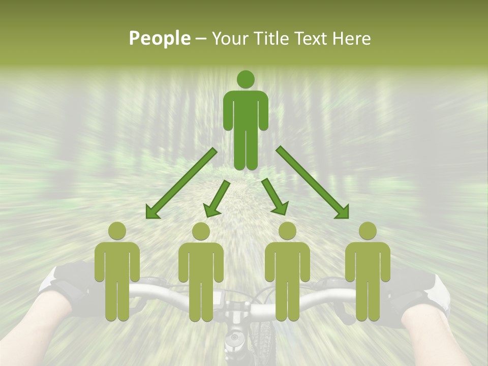 A Person Riding A Bike Through A Forest PowerPoint Template