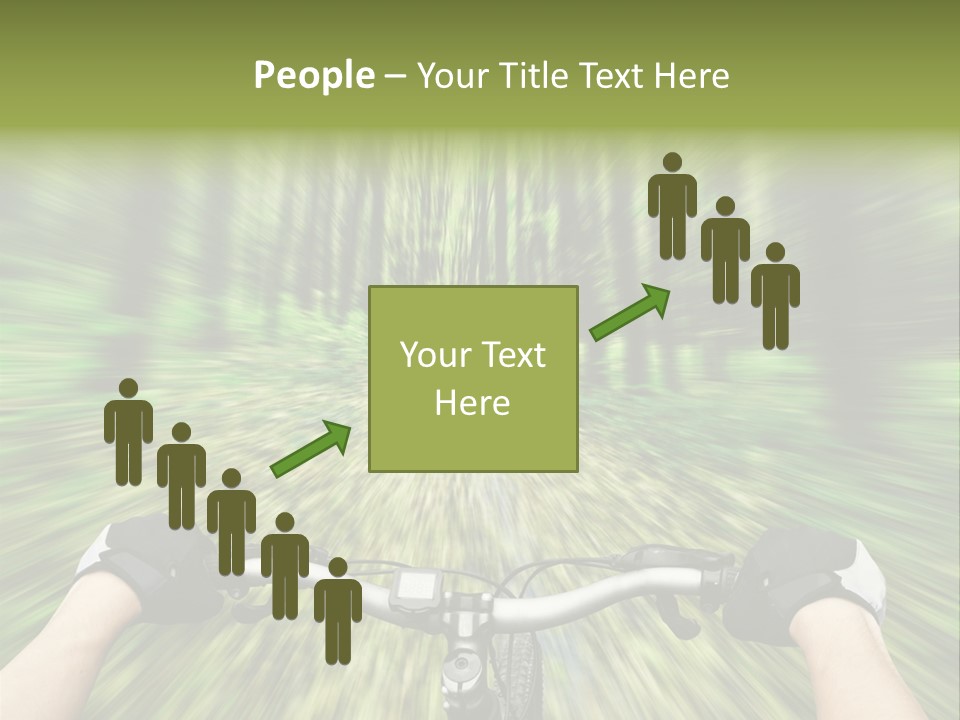 A Person Riding A Bike Through A Forest PowerPoint Template