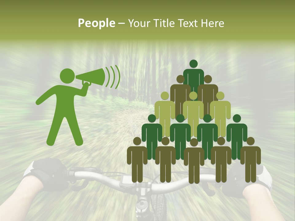 A Person Riding A Bike Through A Forest PowerPoint Template