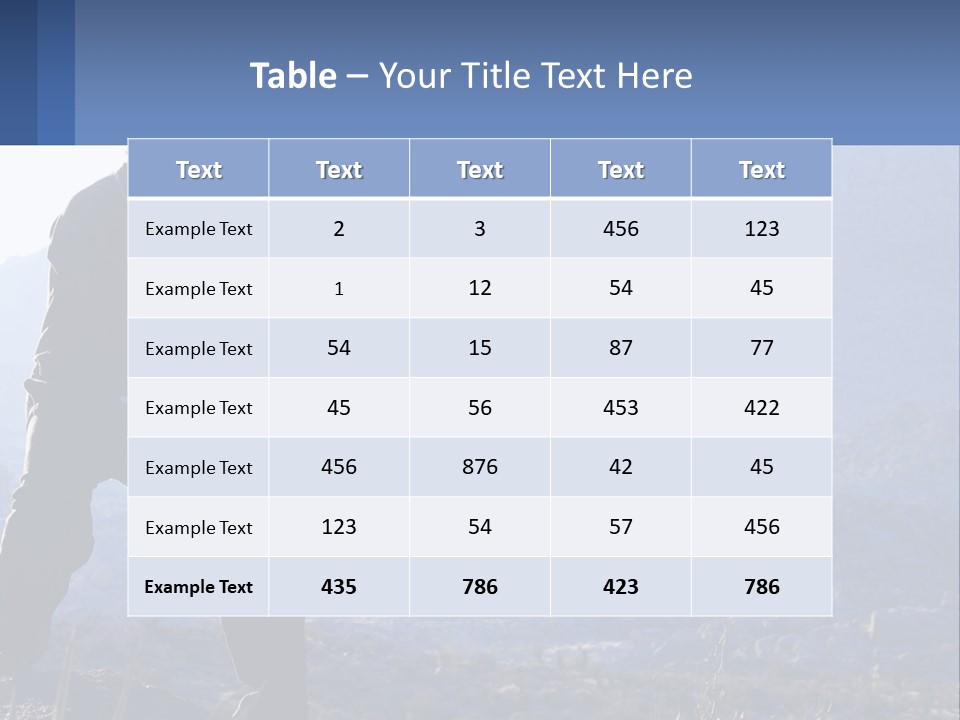 A Man Standing On Top Of A Mountain Pointing At Something PowerPoint Template
