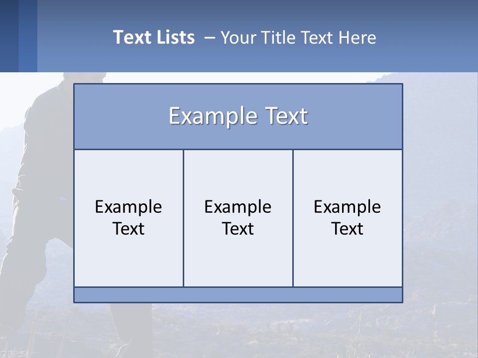 A Man Standing On Top Of A Mountain Pointing At Something PowerPoint Template