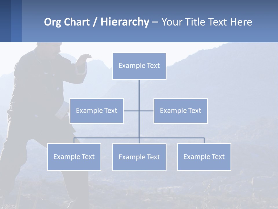 A Man Standing On Top Of A Mountain Pointing At Something PowerPoint Template