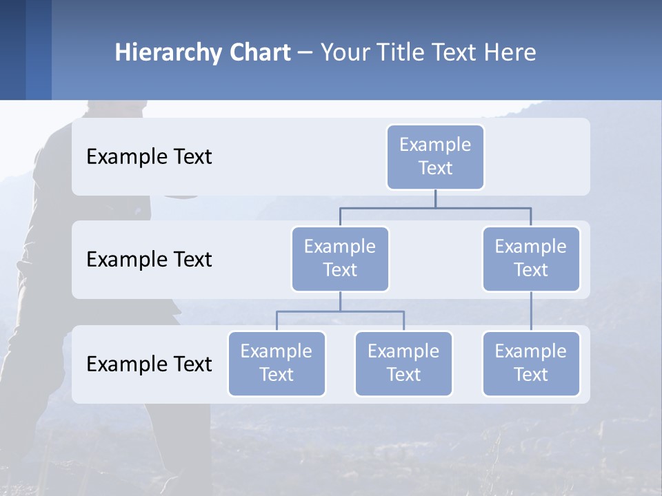 A Man Standing On Top Of A Mountain Pointing At Something PowerPoint Template
