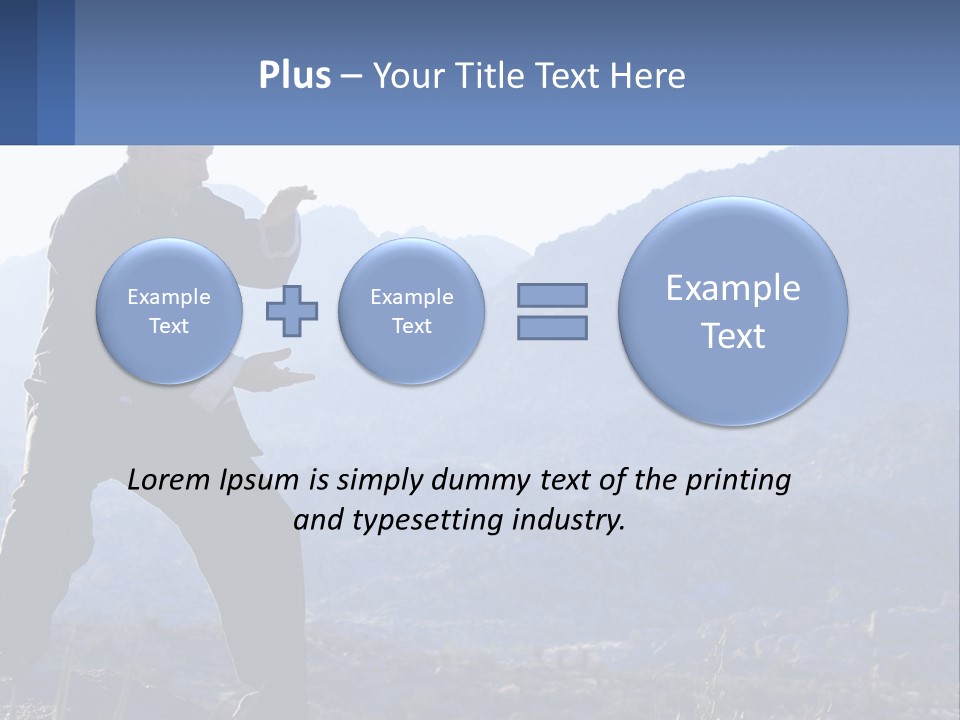 A Man Standing On Top Of A Mountain Pointing At Something PowerPoint Template