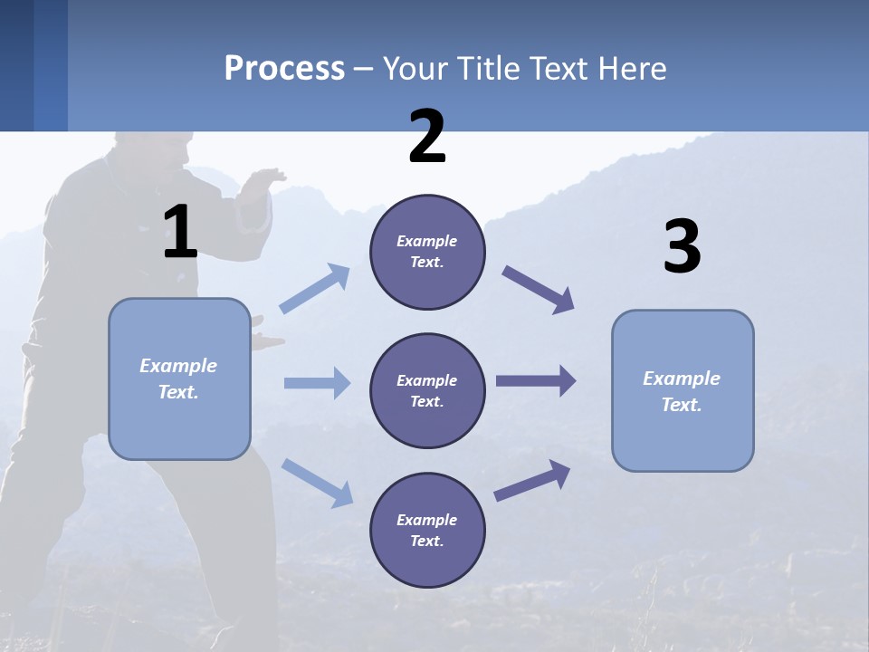 A Man Standing On Top Of A Mountain Pointing At Something PowerPoint Template