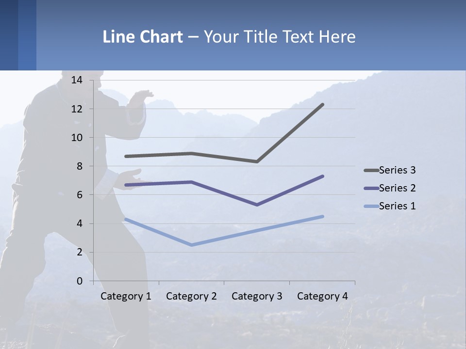 A Man Standing On Top Of A Mountain Pointing At Something PowerPoint Template