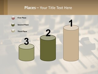 A Sound Board With Many Knobs On It PowerPoint Template