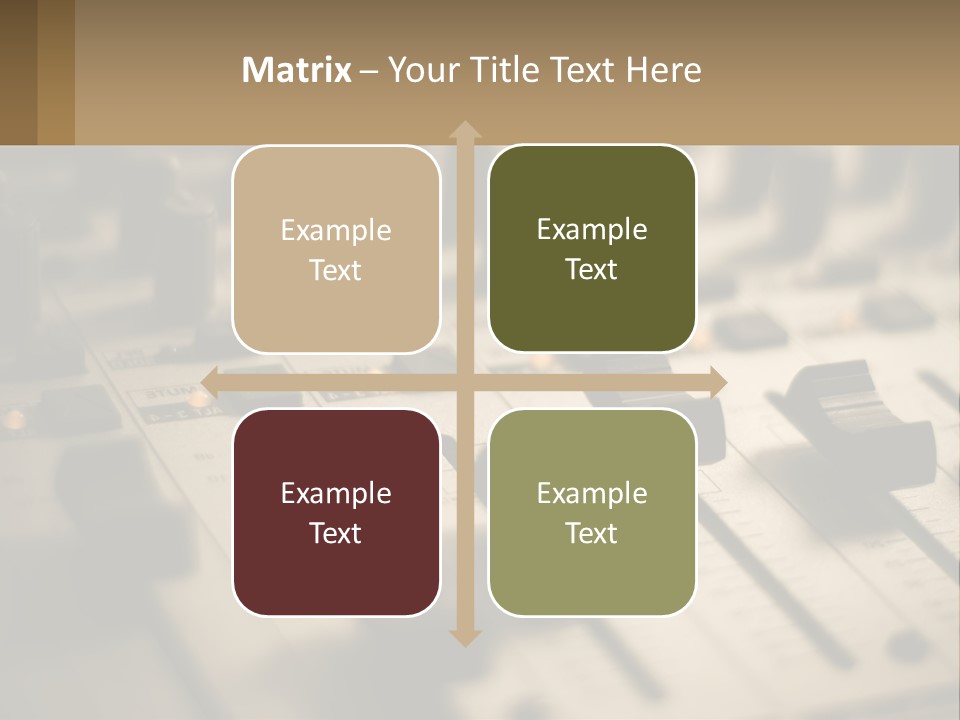 A Sound Board With Many Knobs On It PowerPoint Template