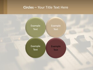 A Sound Board With Many Knobs On It PowerPoint Template