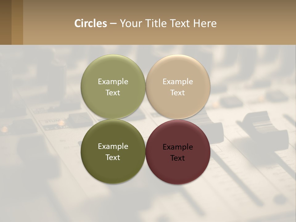 A Sound Board With Many Knobs On It PowerPoint Template