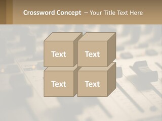 A Sound Board With Many Knobs On It PowerPoint Template