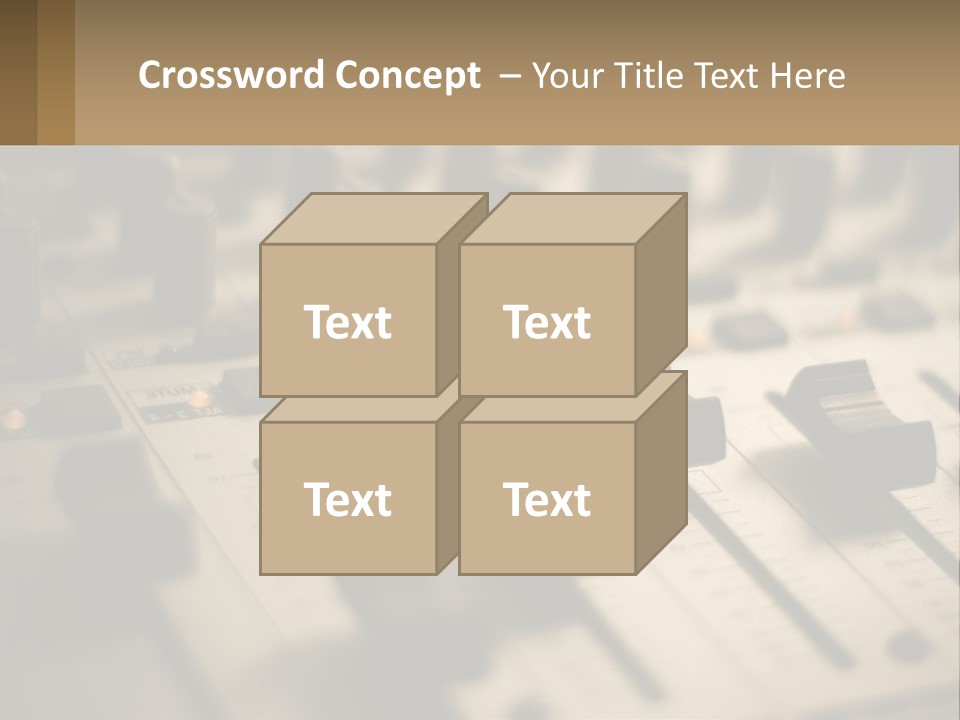 A Sound Board With Many Knobs On It PowerPoint Template