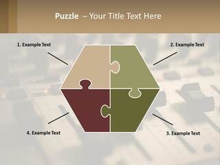 A Sound Board With Many Knobs On It PowerPoint Template