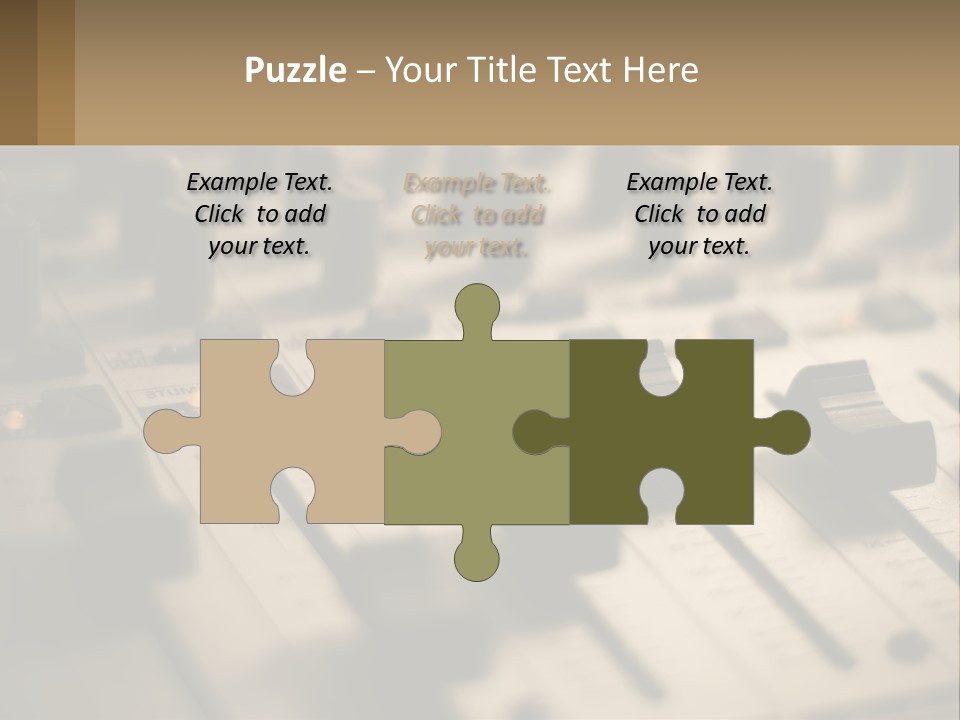 A Sound Board With Many Knobs On It PowerPoint Template