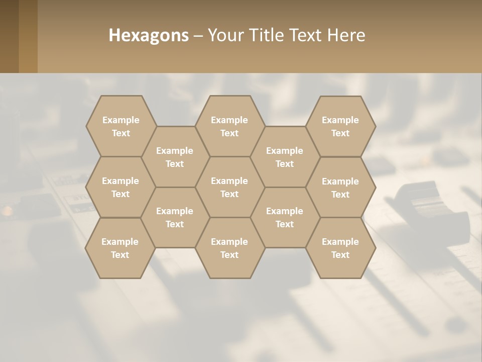 A Sound Board With Many Knobs On It PowerPoint Template