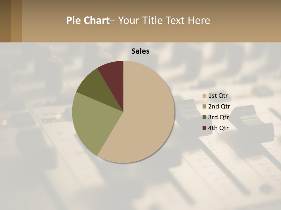 A Sound Board With Many Knobs On It PowerPoint Template