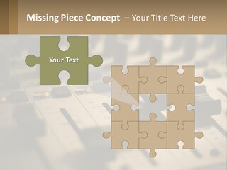 A Sound Board With Many Knobs On It PowerPoint Template