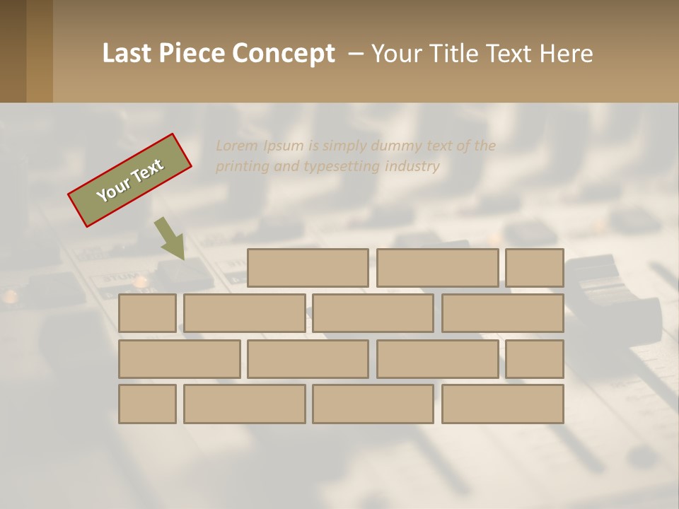A Sound Board With Many Knobs On It PowerPoint Template