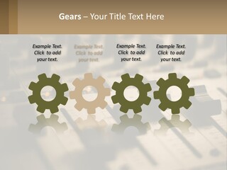 A Sound Board With Many Knobs On It PowerPoint Template