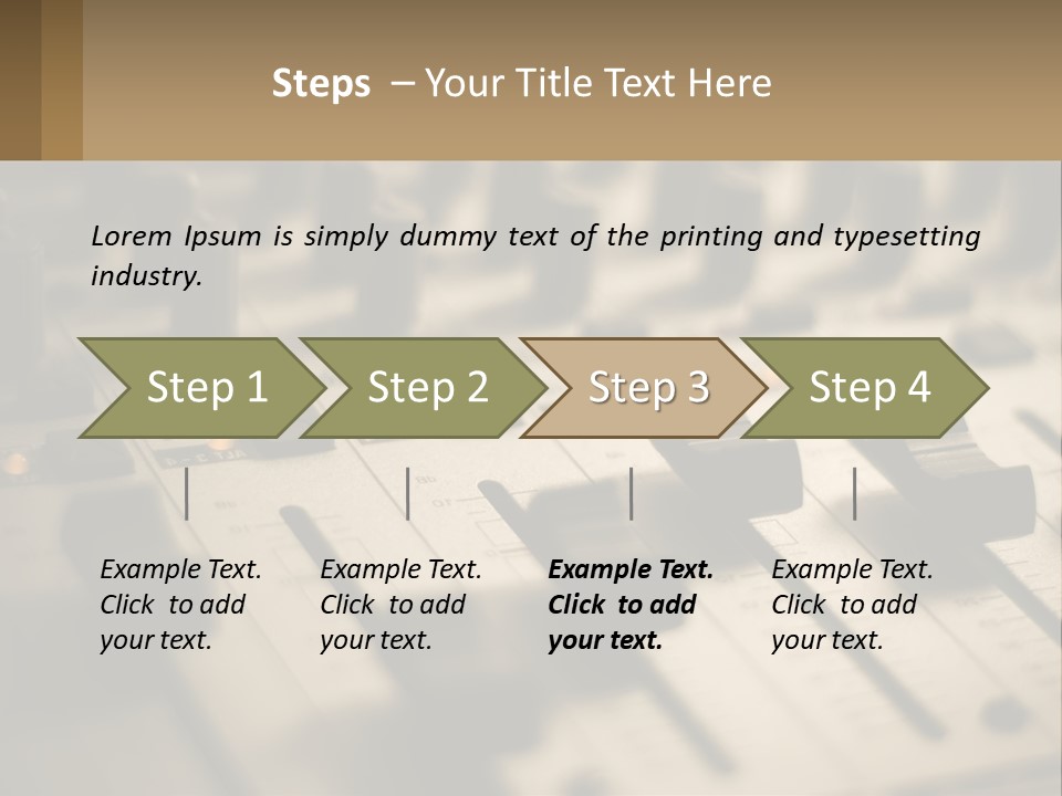 A Sound Board With Many Knobs On It PowerPoint Template