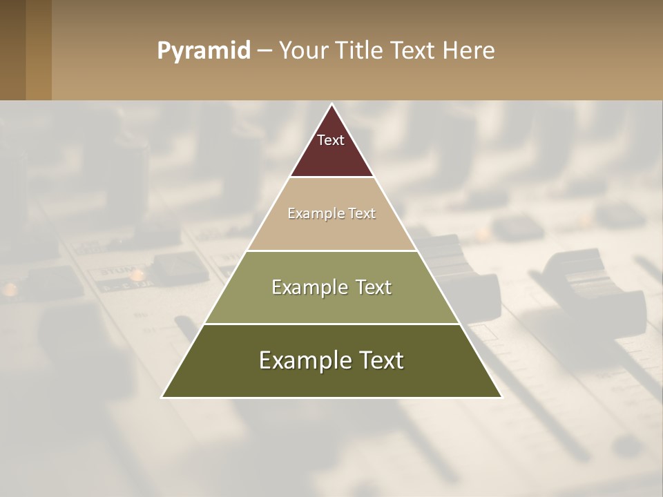A Sound Board With Many Knobs On It PowerPoint Template
