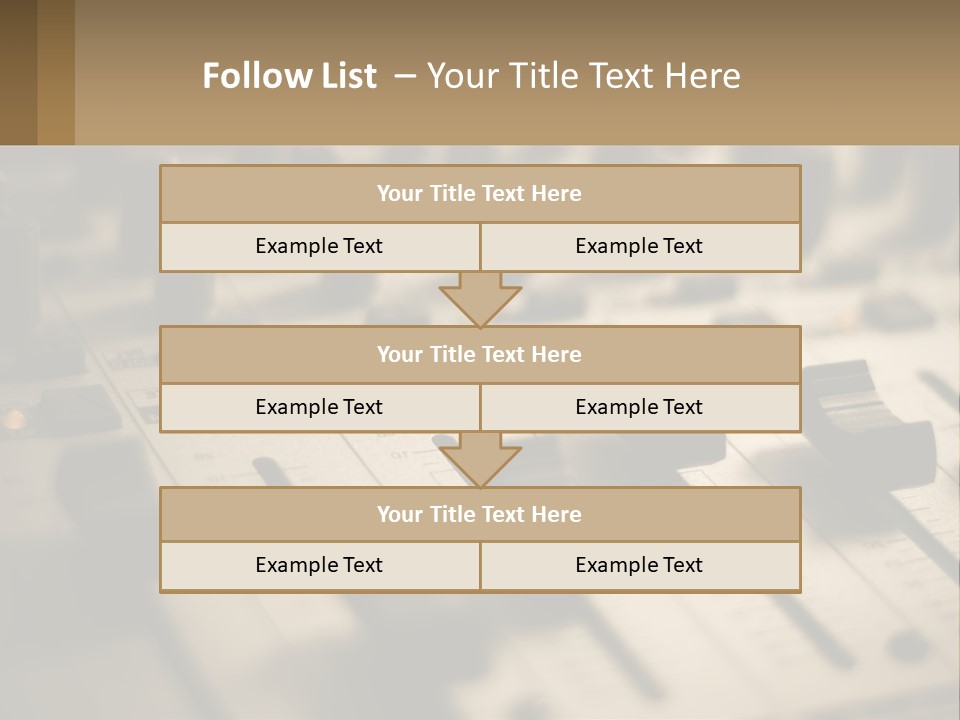 A Sound Board With Many Knobs On It PowerPoint Template