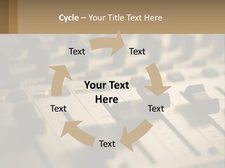A Sound Board With Many Knobs On It PowerPoint Template